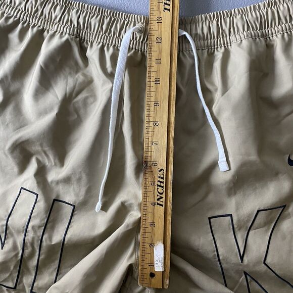 Nike NSW Woven Flow Shorts Men's Size XL Swim Athletic Elastic Pockets Logo Tan - Picture 11 of 13
